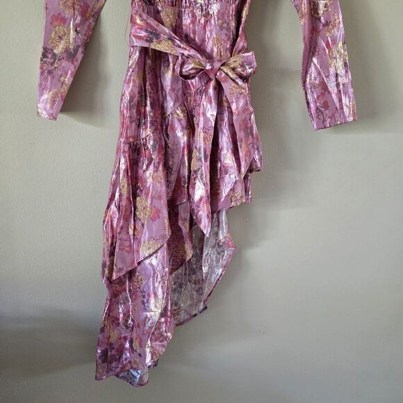 TULAROSA Maggie In Magnolia Flower Women's Asymmetrical Dress Pink Size Small - Picture 3 of 10